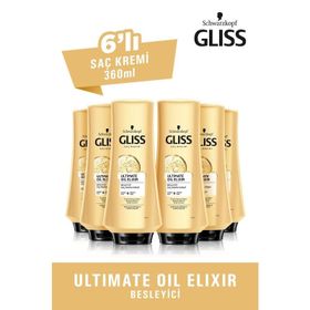 Gliss Ultimate Oil Elixir Besleyici 360 ml x 6 Adet Saç Kremi