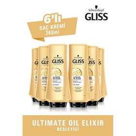 Gliss Ultimate Oil Elixir Besleyici 360 ml x 6 Adet Saç Kremi