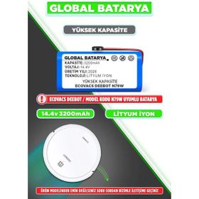 Global Ecovacs Deebot N79W 14.4 V 3200 mAh Li-ion Yüksek Kapasite Akıllı Robot Süpürge Batarya
