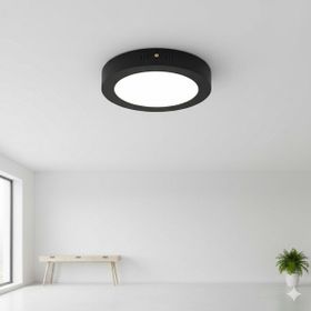 Global K2 KDL423B 4000K Ilık Beyaz 24W Siyah Kasa Sıva Üstü Yuvarlak Led Panel