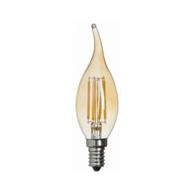 Global K2 KES600 10 Adet 4W E14 2700K Sarı Led Flamanlı Kıvrık Buji Rustik Ampul