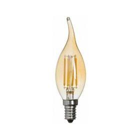 Global K2 KES600 10 Adet 4W E14 2700K Sarı Led Flamanlı Kıvrık Buji Rustik Ampul