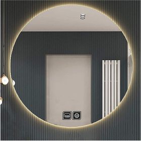 Global Led Mirror 60 cm Dokunmatik Tuşlu Buğu Yapmayan Ledli Yuvarlak Banyo Aynası