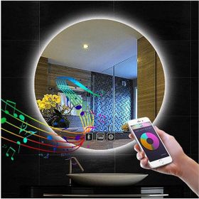 Global Led Mirror 60 cm Dokunmatik Tuşlu Buğu Yapmayan Ledli Yuvarlak Banyo Aynası