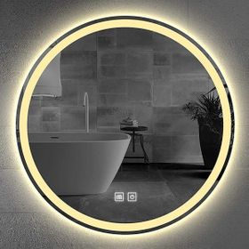 Global Led Mirror 60 cm Dokunmatik Tuşlu Buğu Yapmayan Ledli Yuvarlak Banyo Aynası