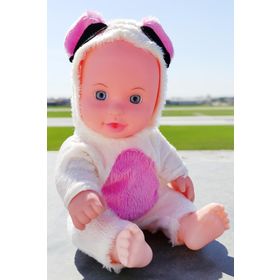 Global Toys Mavi Beyaz ve Pembe Koala Kostümlü Konuşan Oyuncak Bebek