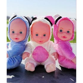 Global Toys Mavi Beyaz ve Pembe Koala Kostümlü Konuşan Oyuncak Bebek