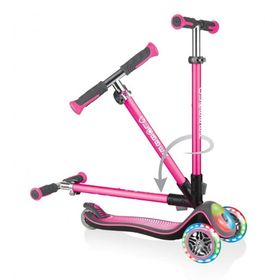 Globber 449-810 Pembe Elite Katlanan Full Işıklı Scooter