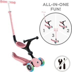 Globber Go Up Active Koyu Pastel Pembe Işıklı Scooter