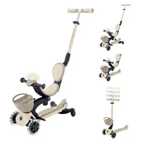 Globber Go Up Baby 360 Koyu Bej Işıklı Scooter