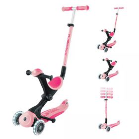 Globber Go Up Deluxe Pastel Pembe Işıklı Scooter