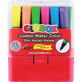 Globox 12 Renk Dev Keçeli Kalem