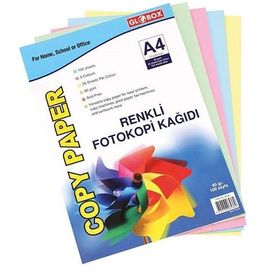Globox 5 Renk 100'lü A4 Renkli Fotokopi Kağıdı
