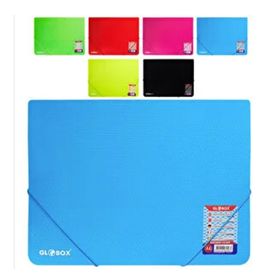 Globox 6456 Karışık Renk Tekli Lastikli Dosya