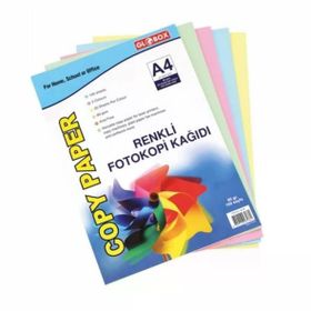 Globox 6536 Karışık 100'lü Renkli Fotokopi Kağıdı