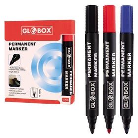 Globox 6769 Kırmızı Yuvarlak Uç Permanent Markör Koli Kalemi