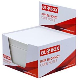 Globox 8x8 cm Beyaz Küp Not Kağıdı