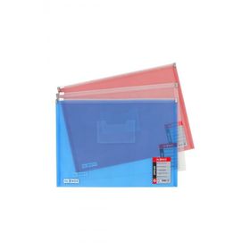 Globox A4 Karışık Renk Fermuarlı Dosya