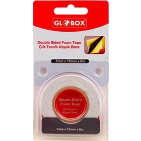 Globox Çift Taraflı 15 mm x 2 mt Köpük Bant