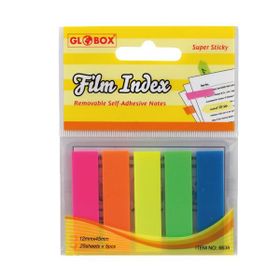 Globox Film Index 12x45 mm 5 Renk 25 YP Yapışkanlı Not Kağıdı