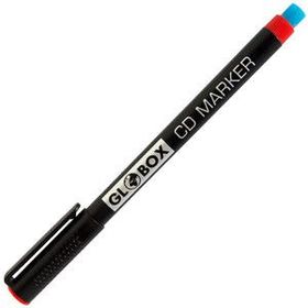 Globox S Permanent 0.4 mm Kırmızı Uçlu Asetat CD Kalemi