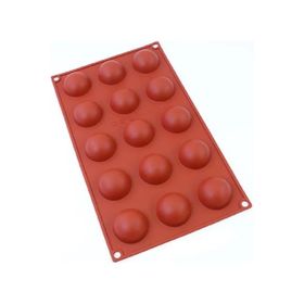 Globy 15'li Silikon Yarım Küre Petibör Kek Kalıbı