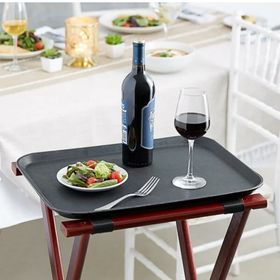 Globy 40.6x56 cm Siyah Dikdörtgen Kaymaz Tepsi