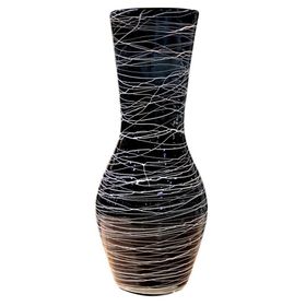 Globy 49 cm Siyah Dekoratif Cam Vazo