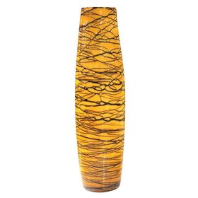 Globy 50 cm Sarı Dekoratif Cam Vazo