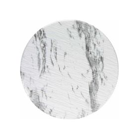 Globy Açık Büfe 26.6x1.1 cm Melamin Mermer Desen Servis Sunum Tabağı