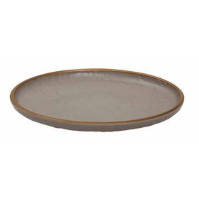 Globy Açık Büfe Gold 28x28x3.2 cm Yuvarlak Servis Sunum Tabağı