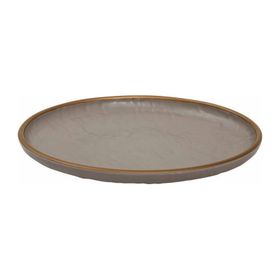 Globy Açık Büfe Gold 28x28x3.2 cm Yuvarlak Servis Sunum Tabağı