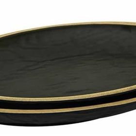Globy Açık Büfe Yellow 34x24x3.6 cm Oval Servis Sunum Tabağı