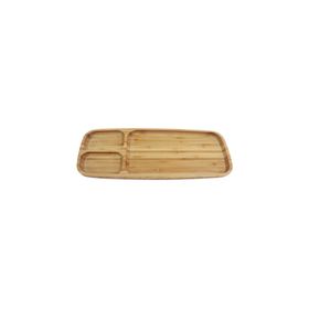 Globy Bambu 34x13 cm Bölmeli Tepsi