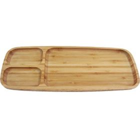 Globy Bambu 34x13 cm Bölmeli Tepsi