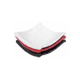 Globy Melamin Beyaz 14x14 cm 6'lı Mini Kare Sos Tabak