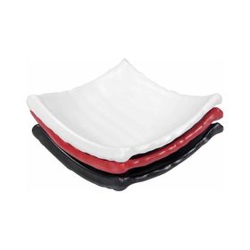 Globy Melamin Kırmızı 14x14 cm 6'lı Mini Kare Sos Tabak