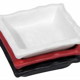 Globy Melamin Kırmızı 9x9 cm 6'lı Mini Kare Tabak