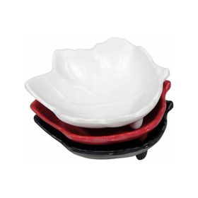 Globy Melamin Minimal Kırmızı 10 cm 6'lı Yaprak Kase Sosluk