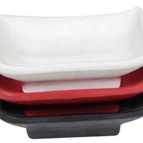 Globy Melamin Minimal Kırmızı 6'lı 10x6 cm Kase Sosluk