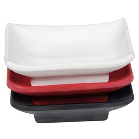 Globy Melamin Minimal Siyah 6'lı 10x6 cm Kase Sosluk