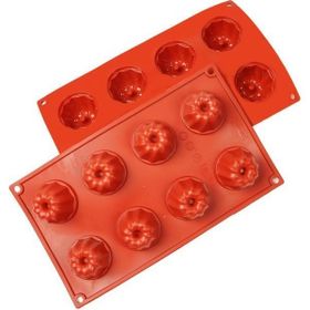 Globy Silikon Mini Kek Kalıbı, Muffin Kalıbı 8'li D057