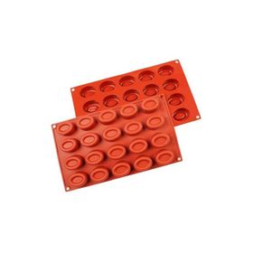 Globy Silikon Oval Savarin 20'li Çikolata Kek Kalıbı