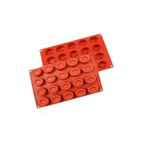 Globy Silikon Oval Savarin 20'li Çikolata Kek Kalıbı