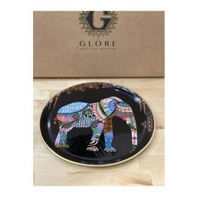 Glore 27036 31 cm Elephant Siyah Tepsi