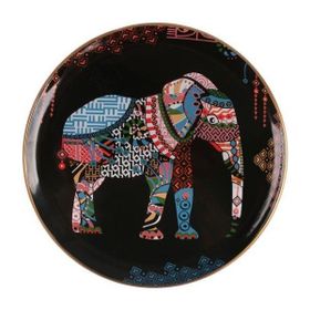Glore 28036 26 cm 6'lı Elephant Siyah Servis Tabağı