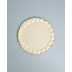 Glore 6'lı Solid Krem Cam Pasta