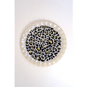 Glore Leopar 6'lı Wavy Servİs Tabağı