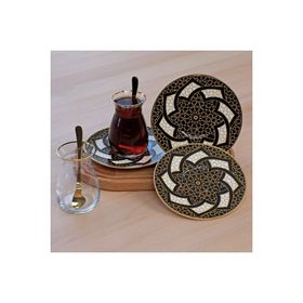 Glore Lotus Altın Yaldızlı Porselen Çay Takımı