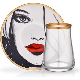 Glore Red Lady Tek Kişilik Çay Seti